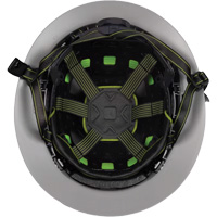Casque Fibre Metal de style escalade avec bordure compl&egrave;te, R&eacute;pond aux normes CSA type 2, Suspension Rochet, Ventil&eacute; Sidevic Inc.