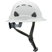 Casque Fibre Metal de style escalade avec bordure compl&egrave;te, R&eacute;pond aux normes CSA type 2, Suspension Rochet, Ventil&eacute; Sidevic Inc.