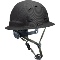 Casque Fibre Metal de style escalade avec bordure compl&egrave;te, R&eacute;pond aux normes CSA type 2, Suspension Rochet, Ventil&eacute; Sidevic Inc.