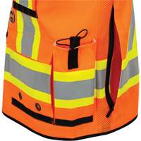 6680 Veste d'arpenteur antimicrobienne haute visibilit&eacute; avec dos en maille, Orange haute visibilit&eacute;, Petit, Polyester Sidevic Inc.