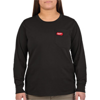 GRIDIRON Long Sleeve Pocket T-Shirt, Women's, X-Small, Black Sidevic Inc.