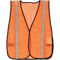 Veste de s&eacute;curit&eacute; &agrave; mailles compacte, Orange haute visibilit&eacute;, Polyester Sidevic Inc.