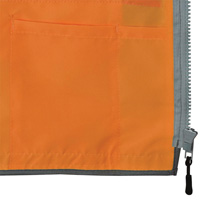 Veste de s&eacute;curit&eacute; pour arpenteur Pioneer avec fermeture &agrave; glissi&egrave;re et dos en maille, Orange haute visibilit&eacute;, Petit, Polyester Sidevic Inc.