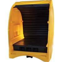 4-Drum Hard Cover Spill Pallet, 68.11" L x 61.61" W x 83.07" H, 1433 lbs. Load Capacity Sidevic Inc.