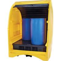 4-Drum Hard Cover Spill Pallet, 68.11" L x 61.61" W x 83.07" H, 1433 lbs. Load Capacity Sidevic Inc.