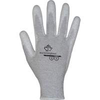 Gants blancs KnitActiv dissipatifs &eacute;lectrostatiques et peu pelucheux, 5, R&ecirc;vetement Polyur&eacute;thane, Calibre 13, Enveloppe en Nylon/Coton Sidevic Inc.