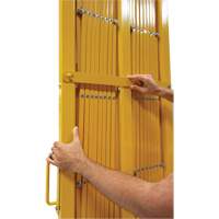Barri&egrave;re extensible, 84" h x 20' lo, Jaune Sidevic Inc.