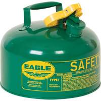 Bidon de s&eacute;curit&eacute; pour les combustibles, Type I, Acier galvanis&eacute;, 2 gal. US, Vert, Homologu&eacute; FM/List&eacute; UL/ULC Sidevic Inc.