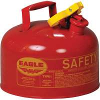 Bidon de s&eacute;curit&eacute; pour les produits inflammables, Type I, Acier galvanis&eacute;, 2,5 gal. US, Rouge, Homologu&eacute; FM/List&eacute; UL/ULC Sidevic Inc.