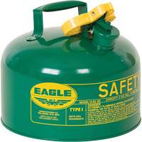 Bidon de s&eacute;curit&eacute; pour les combustibles, Type I, Acier galvanis&eacute;, 2,5 gal. US, Vert, Homologu&eacute; FM/List&eacute; UL/ULC Sidevic Inc.