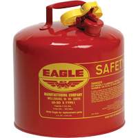 Bidon de s&eacute;curit&eacute; pour les produits inflammables, Type I, Acier galvanis&eacute;, 5 gal. US, Rouge, Homologu&eacute; FM/List&eacute; UL/ULC Sidevic Inc.