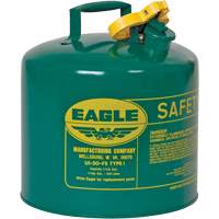 Bidon de s&eacute;curit&eacute; pour les combustibles, Type I, Acier galvanis&eacute;, 5 gal. US, Vert, Homologu&eacute; FM/List&eacute; UL/ULC Sidevic Inc.