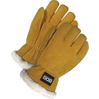 Gants de conducteur, Moyen, Paume en Cuir de daim refendu, Tissu-laine Sidevic Inc.