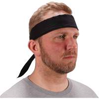 Chill-Its 6702 Cooling Headband with Embedded Polymers & Tie Closure, Black Sidevic Inc.