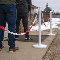 Chaîne de barri&egrave;re en plastique &agrave; deux couleurs, Vert/Blanc, Maillon de 2", 500' de long Sidevic Inc.