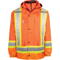 Manteau haute visibilit&eacute; 7-en-1, Polyester, Orange haute visibilit&eacute;, T-petit Sidevic Inc.