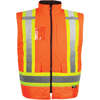 Manteau haute visibilit&eacute; 7-en-1, Polyester, Orange haute visibilit&eacute;, T-petit Sidevic Inc.