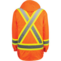 Manteau haute visibilit&eacute; 7-en-1, Polyester, Orange haute visibilit&eacute;, T-petit Sidevic Inc.