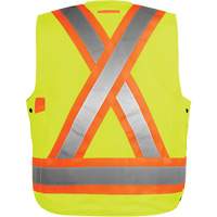Veste haute visibilit&eacute; pour arpenteur, Orange haute visibilit&eacute;, Petit, Polyester Sidevic Inc.