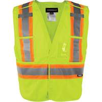 Gilet haute visibilit&eacute; &agrave; d&eacute;tachement rapide en 5 points, Orange haute visibilit&eacute;, Moyen/Petit, Polyester Sidevic Inc.
