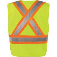Gilet haute visibilit&eacute; &agrave; d&eacute;tachement rapide en 5 points, Orange haute visibilit&eacute;, Moyen/Petit, Polyester Sidevic Inc.