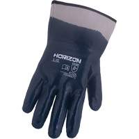 Horizon&reg; Navy Gloves with Pasted Cuffs, Medium, Nitrile Coating, Jersey/Cotton Shell Sidevic Inc.