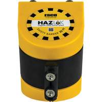 Syst&egrave;me de barri&egrave;re de s&eacute;curit&eacute; HAZLOK, Plastique, Fixation magn&eacute;tique, 30', Ruban Noir et jaune Sidevic Inc.
