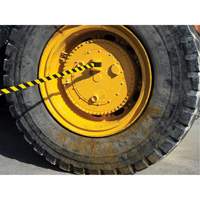 Syst&egrave;me de barri&egrave;re de s&eacute;curit&eacute; HAZLOK, Plastique, Fixation magn&eacute;tique, 30', Ruban Noir et jaune Sidevic Inc.