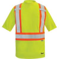 T-shirt de s&eacute;curit&eacute; doubl&eacute; de bambou Viking, Polyester, 3T-Grand, Jaune lime haute visibilit&eacute; Sidevic Inc.