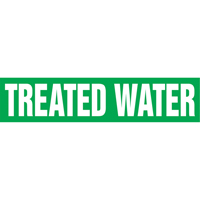 Marqueurs de tuyau "Tower Water Return", Autocollant, 4" h x 24" la, Blanc/vert Sidevic Inc.