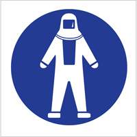 &eacute;tiquettes avec pictogramme Right to Know - Combinaison pleine protection, Vinyle, Feuille, 1-1/4" lo x 1-1/2" la Sidevic Inc.