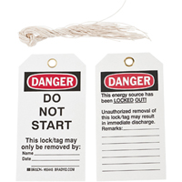 &eacute;tiquettes de verrouillage, Plastique, 3" la x 5-3/4" h, Anglais Sidevic Inc.