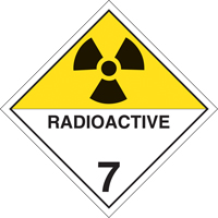 Plaque-&eacute;tiquette TMD mati&egrave;res radioactives, Carton Sidevic Inc.