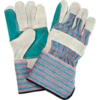 Gants d'ajusteur de qualit&eacute; standard &agrave; paume double, Grand, Paume en Cuir de vache refendu, Doublure en Coton Sidevic Inc.