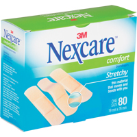 Bandages confortables Nexcare, Rectangulaire/carr&eacute;e, 3", Tissu, St&eacute;rile Sidevic Inc.