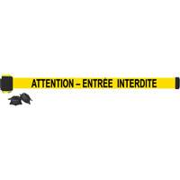 Wall Mount Barrier, Plastic, Magnetic Mount, 7', Black and Yellow Tape Sidevic Inc.