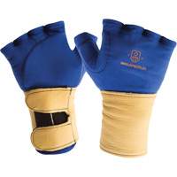 Fingerless Glove Liner with Wrist Restrainer, Size X-Small, Poly-Cotton Palm Sidevic Inc.
