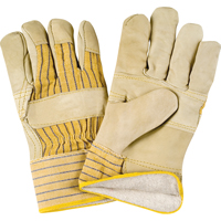 Gants d'ajusteur doubl&eacute;s pour l'hiver &agrave; paume renforc&eacute;e, Grand, Paume en Cuir fleur de vache, Doublure en Molleton de coton Sidevic Inc.