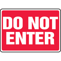"Do Not Enter" Sign, 7" x 10", Vinyl, English Sidevic Inc.