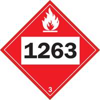 Plaque-&eacute;tiquette TMD 1263 pour liquide inflammable peinture, Plastique Sidevic Inc.
