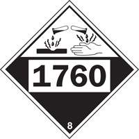 Plaque-&eacute;tiquette TMD 1760 pour mat&eacute;riaux corrosifs phosphate d'aluminium, Plastique Sidevic Inc.