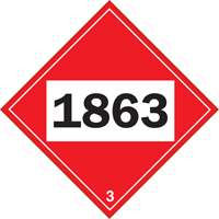 Plaque-&eacute;tiquette TMD 1863 pour liquide inflammable carburant aviation, Plastique Sidevic Inc.