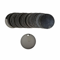 &eacute;tiquettes vierges inscriptibles pour vannes, Acier inoxydable, 1,5" dia. Sidevic Inc.