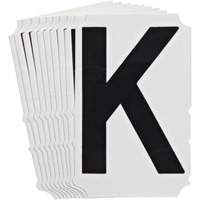 &eacute;tiquettes de lettres et chiffres gothiques individuels Quick-Align, K, 4" h, Noir Sidevic Inc.