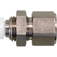 Raccord de cloison femelle filet&eacute;e Topfit, 1/4" dia., Polym&egrave;re Sidevic Inc.