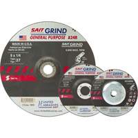 A24R Long Life Grinding Wheel, 4-1/2" x 1/4", 7/8" Arbor, Aluminum Oxide, Type 27 Sidevic Inc.