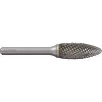 ALLSTEEL Flame Shape Carbide Burr, SH-5, 1/2" Dia., 1/4" Shank, 1-1/4" Depth of Cut Sidevic Inc.