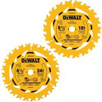 Assortiment de lames de scie circulaire, 6-1/2", 18/24 dents, Pour Bois Sidevic Inc.