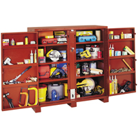 Armoire &agrave; tablettes Jobsite, Acier, 47,5 pi³, Rouge Sidevic Inc.
