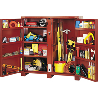 Armoire &agrave; tablettes Jobsite, Acier, 47,5 pi³, Rouge Sidevic Inc.